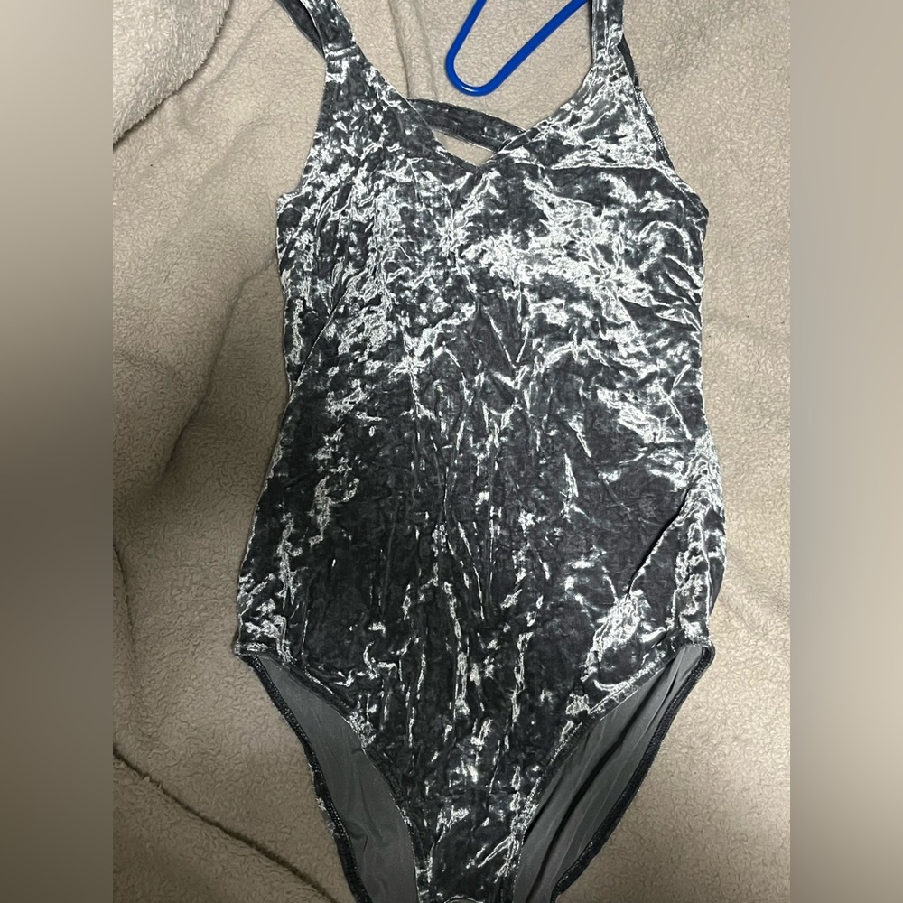 Bodysuit! Velvet! Strappy back!
